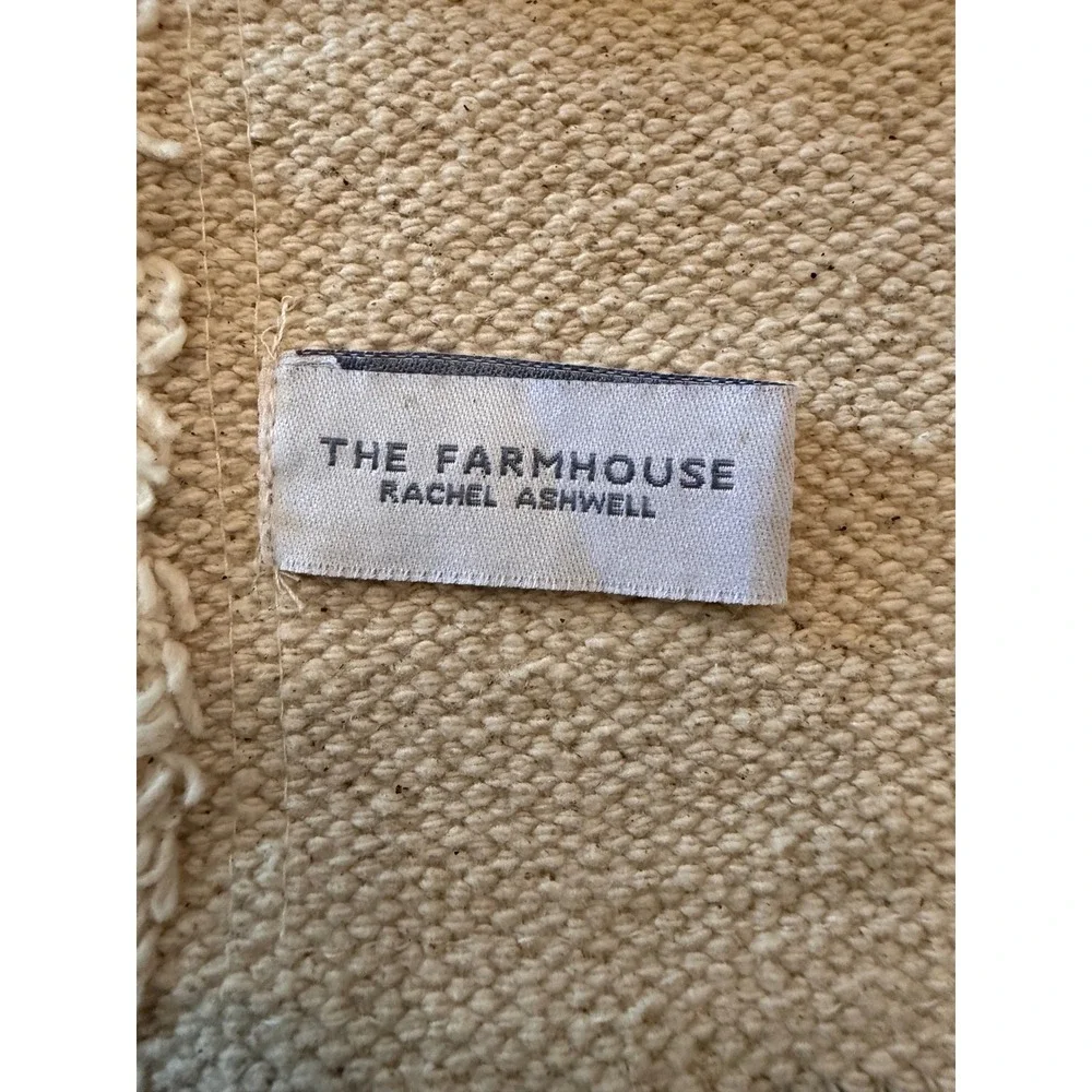 Rachel Ashwell The Farmhouse Green Blue Floral Leopard 100% Cotton Table Runner